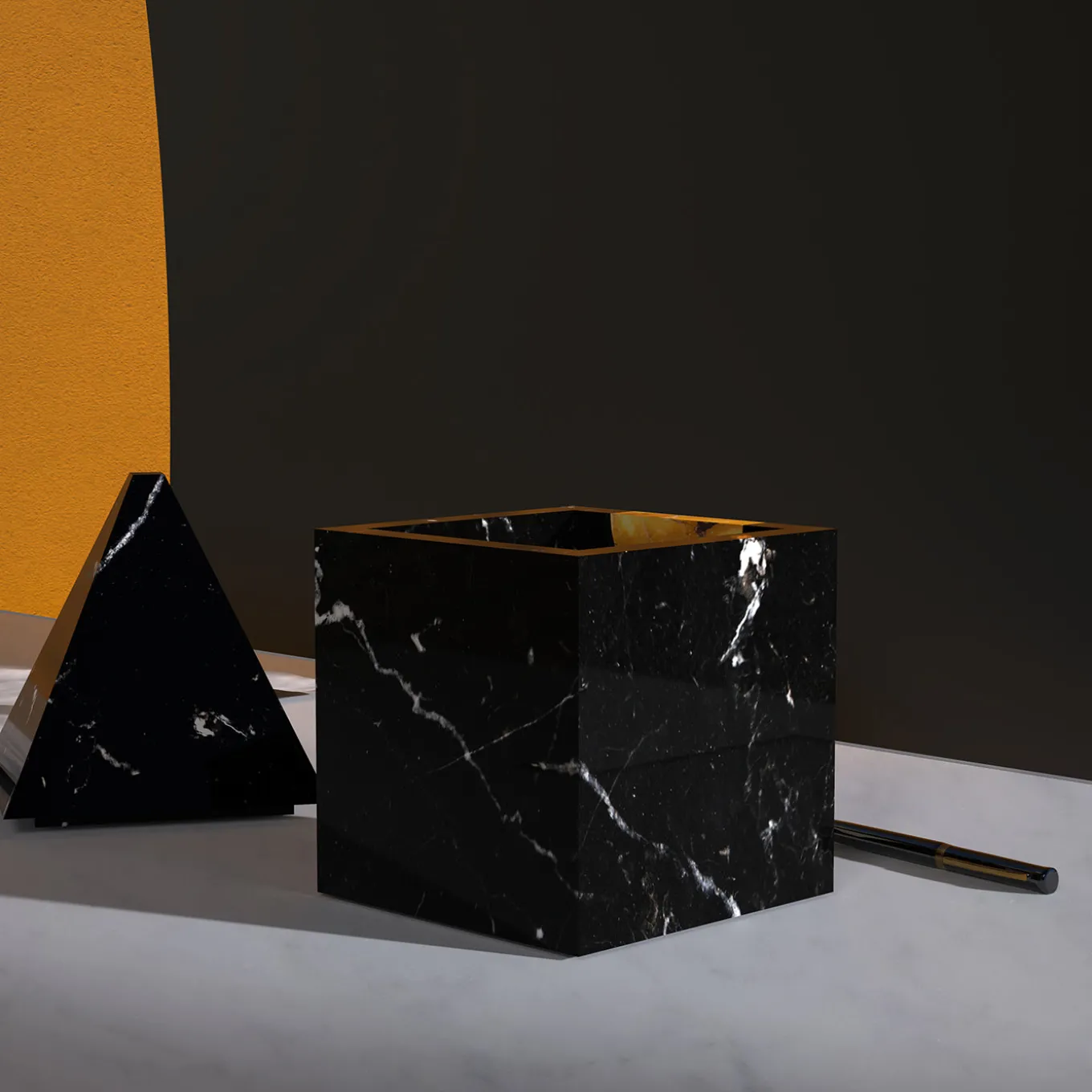 Portagioie Nostalgia in marmo nero