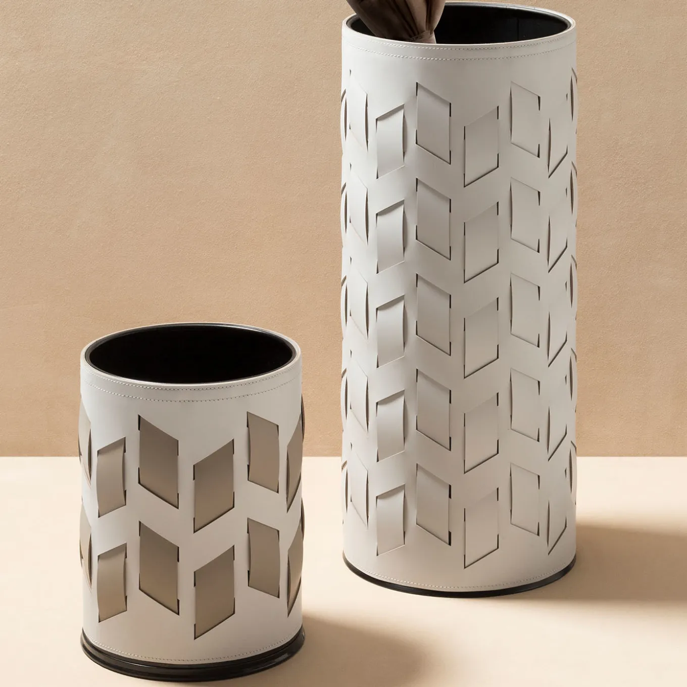 Portaombrelli bianco Bino con motivo Cancun