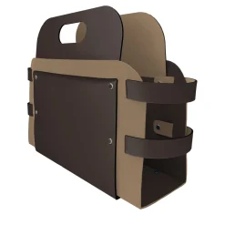 Portariviste in pelle cioccolato e cappuccino #1