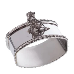 Portatovaglioli in argento sterling a forma di barboncino