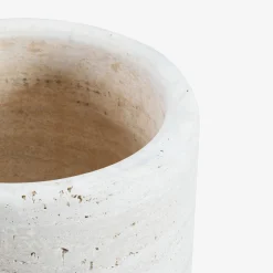 Portavasi in Travertino Lapis
