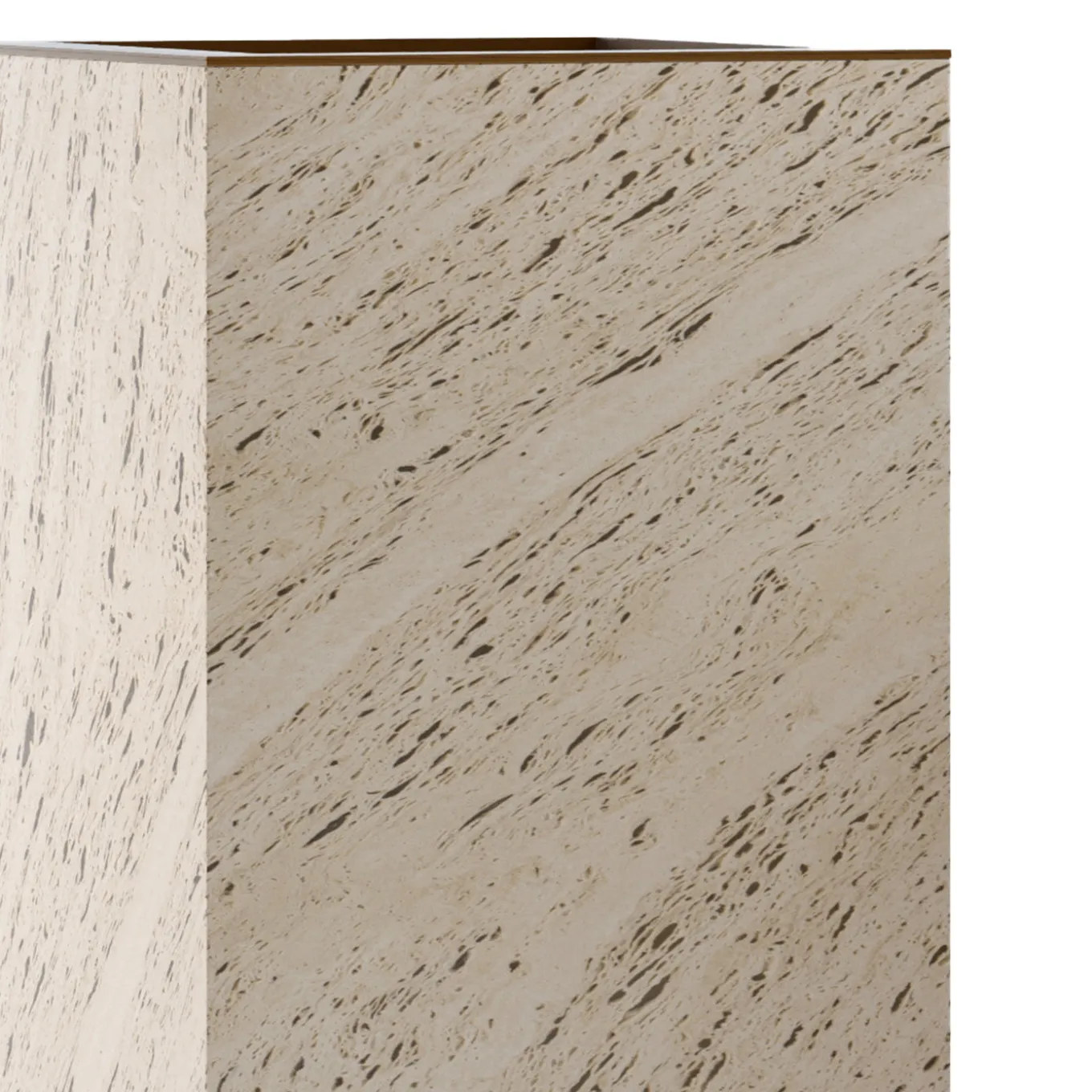 Portavaso squadrato retroilluminato Eternal grande in Marmo Travertino di Bebo & Angel