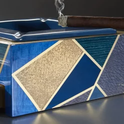 Posacenere in legno blu Tellux Mediterraneo