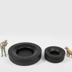 Posacenere nero di grandi dimensioni Barbados di Angelo Mangiarotti