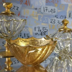 Potiche Capriccio in oro 24K e cristallo