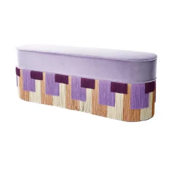 Pouf a righe geometriche Lilac Couture