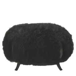 Pouf Bague Mongolia nero di Carlo Rampazzi