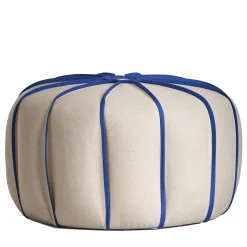 Pouf basso Marrakech Beige/Bluette di Enrico Cesana