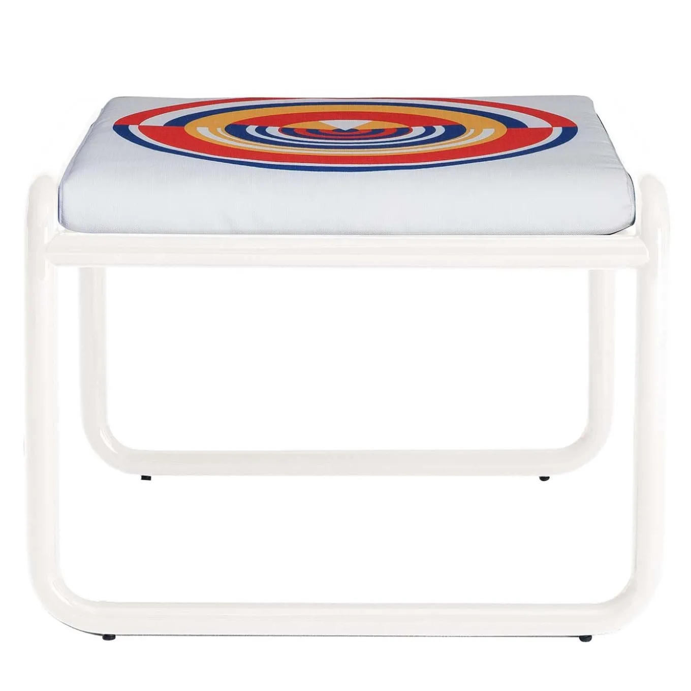 Pouf bianco Locus Solus di Gae Aulenti