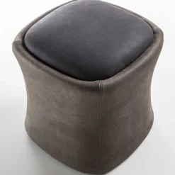Pouf Caro bicolore marrone