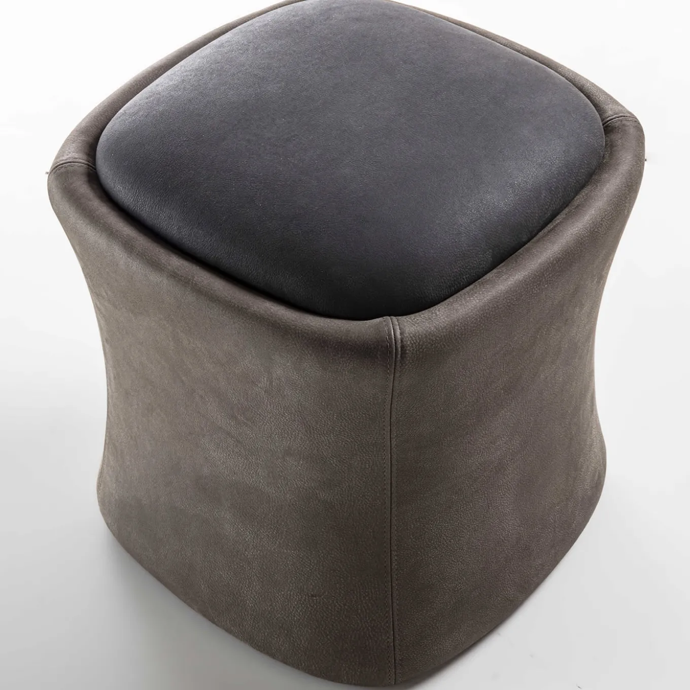 Pouf Caro bicolore marrone