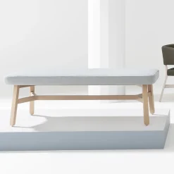 Pouf Croissant 569 grigio chiaro di Emilio Nanni