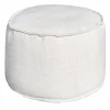 Pouf da esterno Soft Cay in tessuto bianco