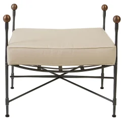 Pouf imbottito alto a trama incrociata