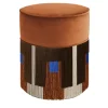 Pouf in velluto cognac Treasure di Lorenza Bozzoli
