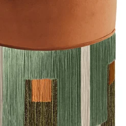 Pouf in velluto di rame Treasure Couture di Lorenza Bozzoli