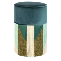 Pouf in velluto verde Treasure di Lorenza Bozzoli