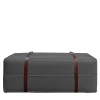 Pouf lungo in velluto grigio cenere Docker