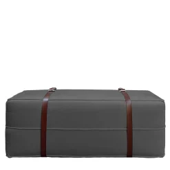 Pouf lungo in velluto grigio cenere Docker