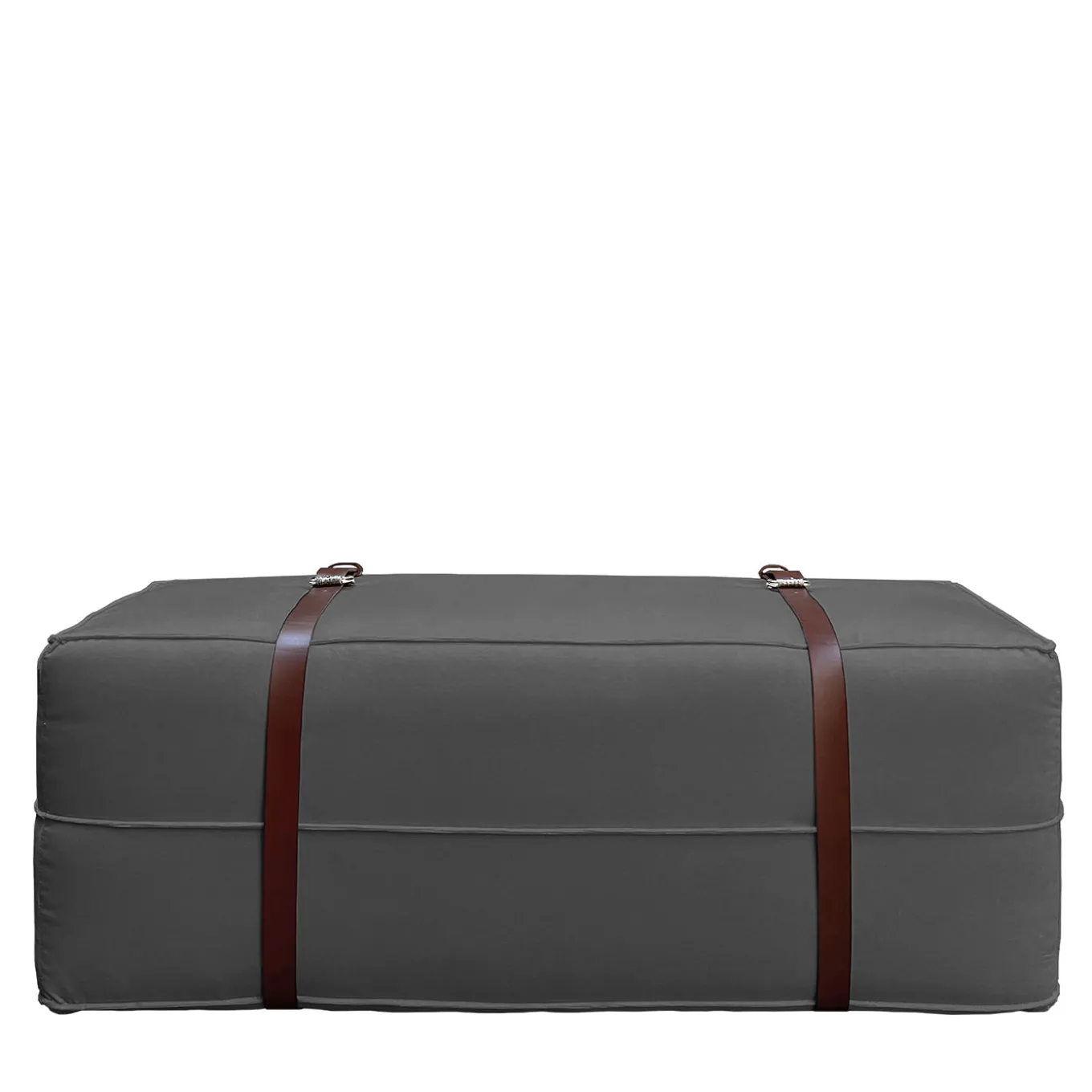 Pouf lungo in velluto grigio cenere Docker