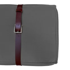 Pouf lungo in velluto grigio cenere Docker