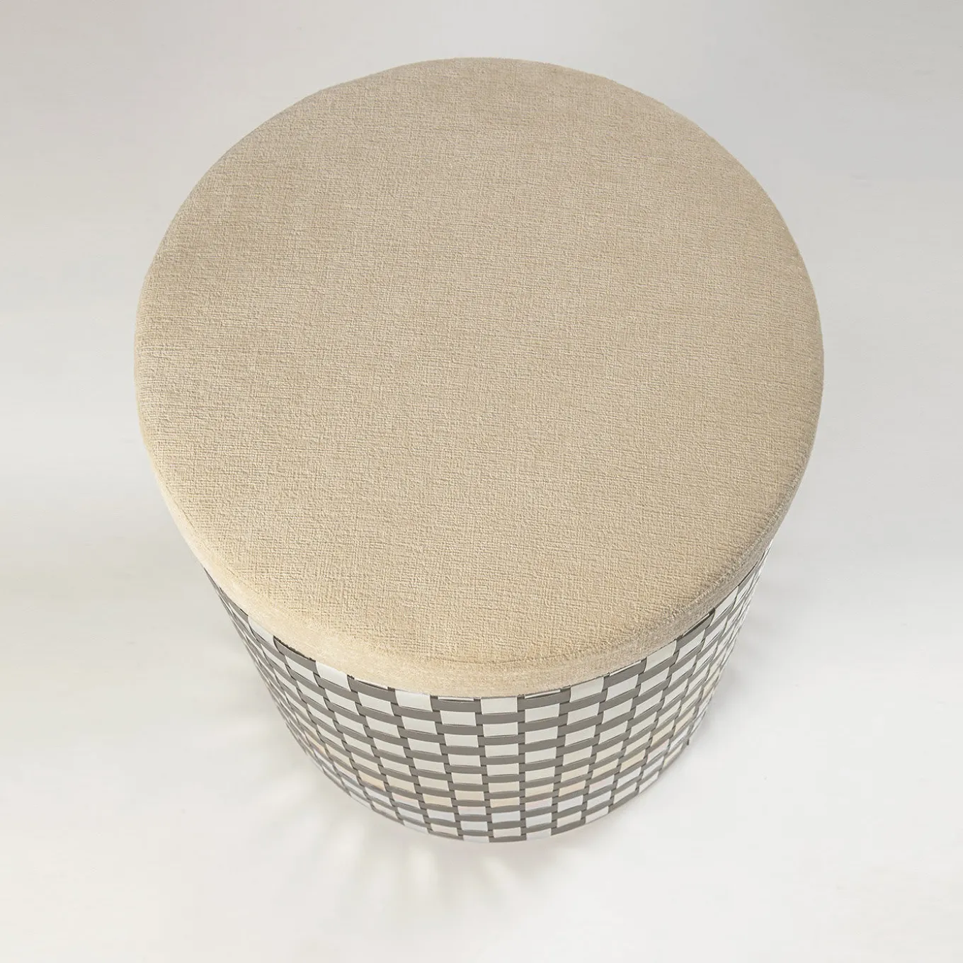 Pouf ottico nero Vesta