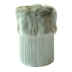 Pouf Patchwork Tiffany verde acqua di Lorenza Bozzoli