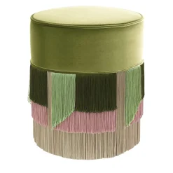 Pouf rotondo Flo geometrico Green Couture