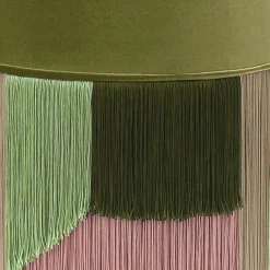 Pouf rotondo Flo geometrico Green Couture