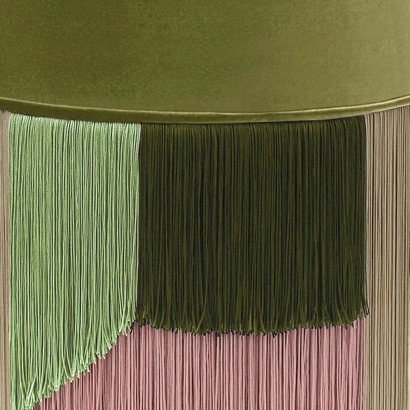 Pouf rotondo Flo geometrico Green Couture