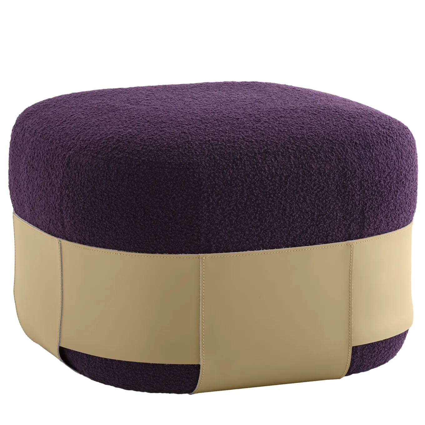Pouf Sumo beige e viola