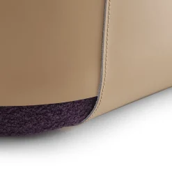Pouf Sumo beige e viola