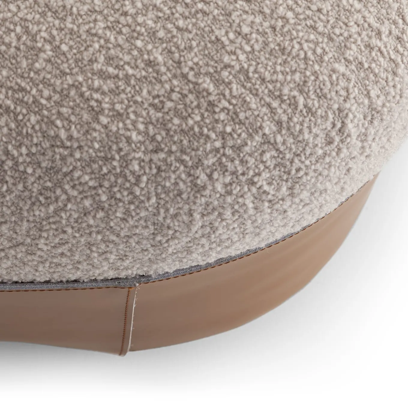 Pouf Sumo grande cognac e beige