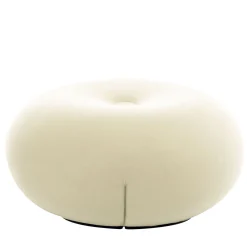 Pouf Tatone in tessuto tecnico bianco
