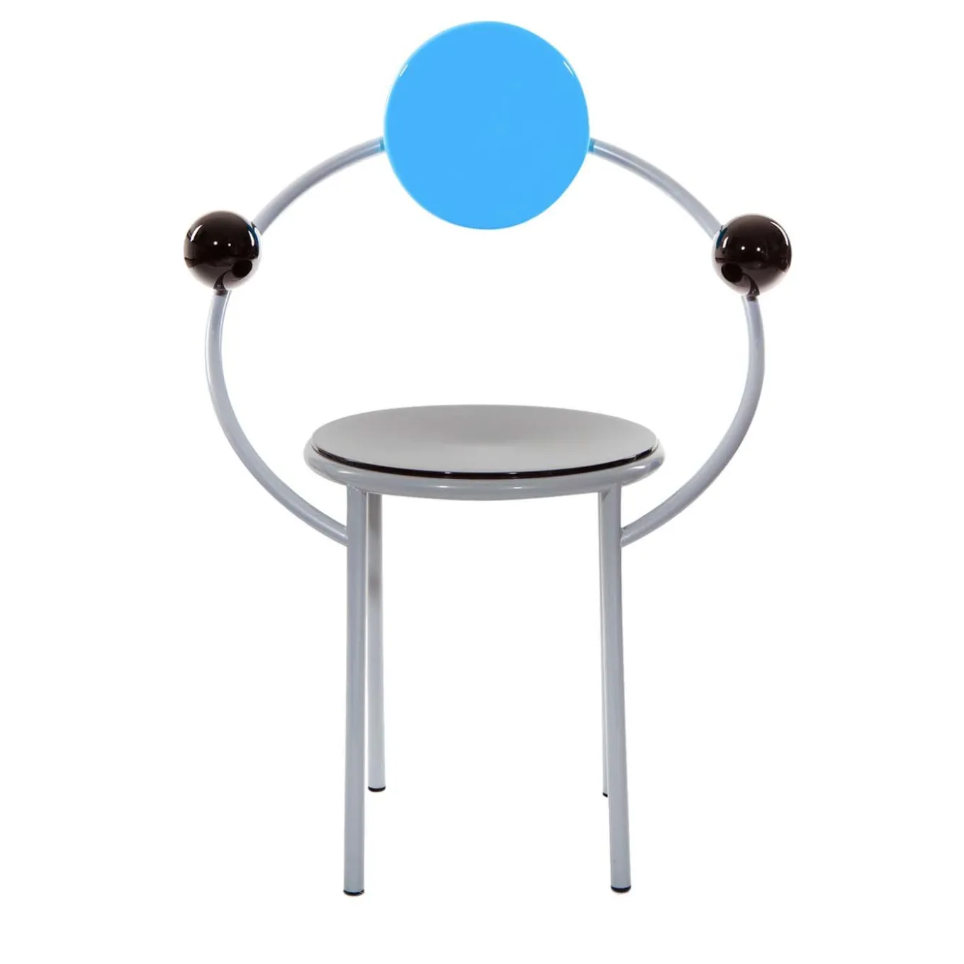 Prima sedia in legno e metallo di Michele De Lucchi - Memphis Milano