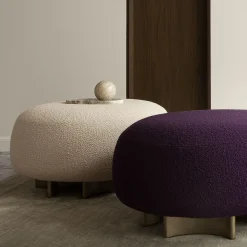 Punto e Virgola Pouf rosa cipria