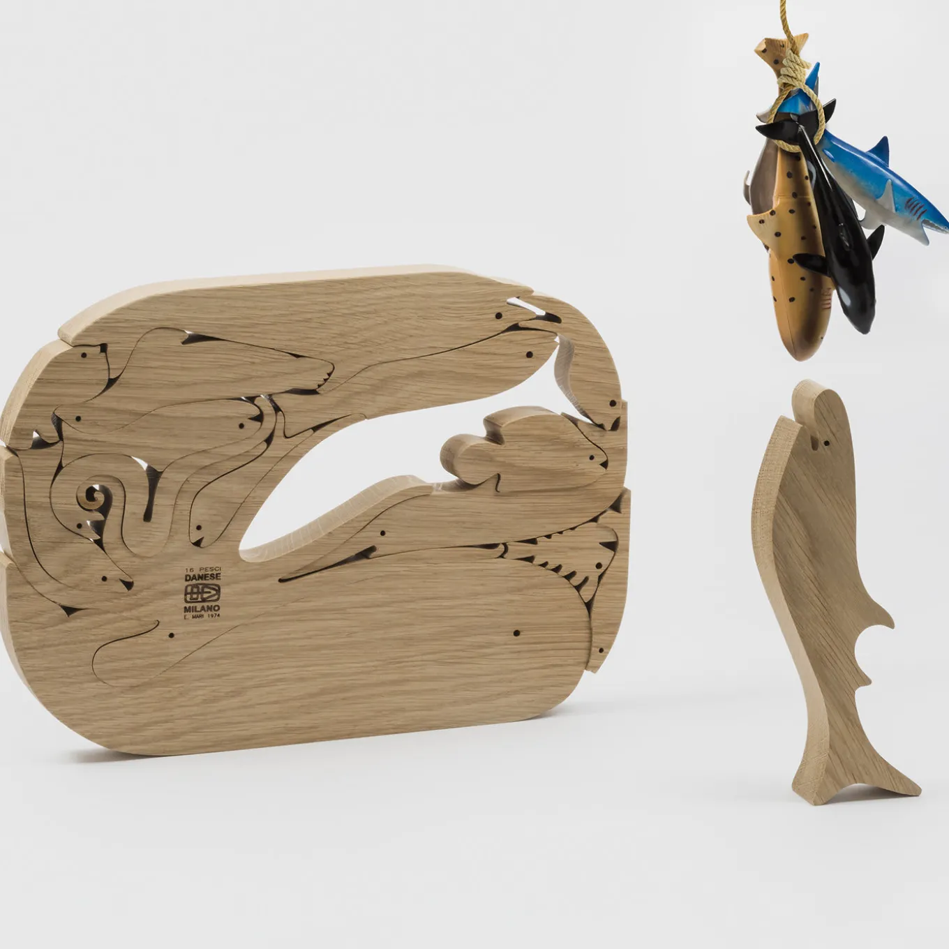 Puzzle in Legno 16 Pesci di Enzo Mari