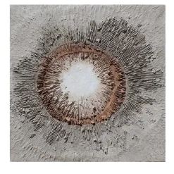 Quadro Materico Espansione in resina grigio tortora