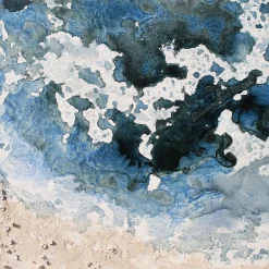 Quadro Materico Litorale Dorato in Resina