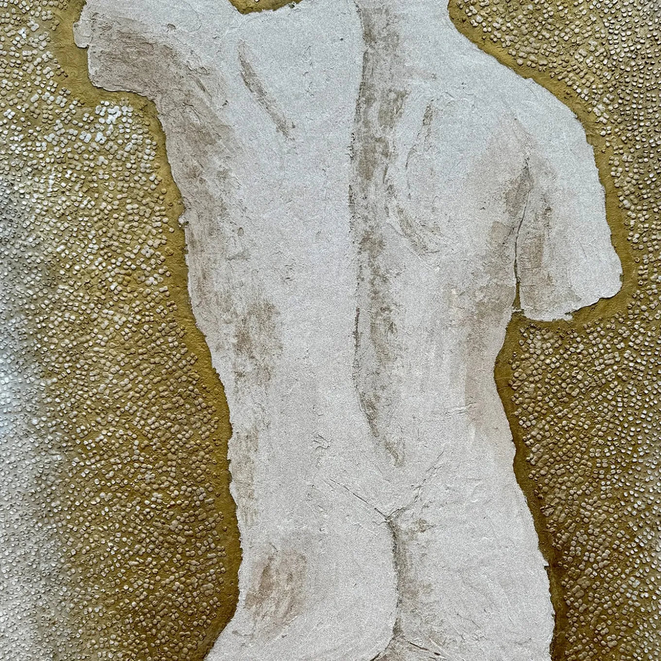 Quadro Materico Statua Classica Beige in resina