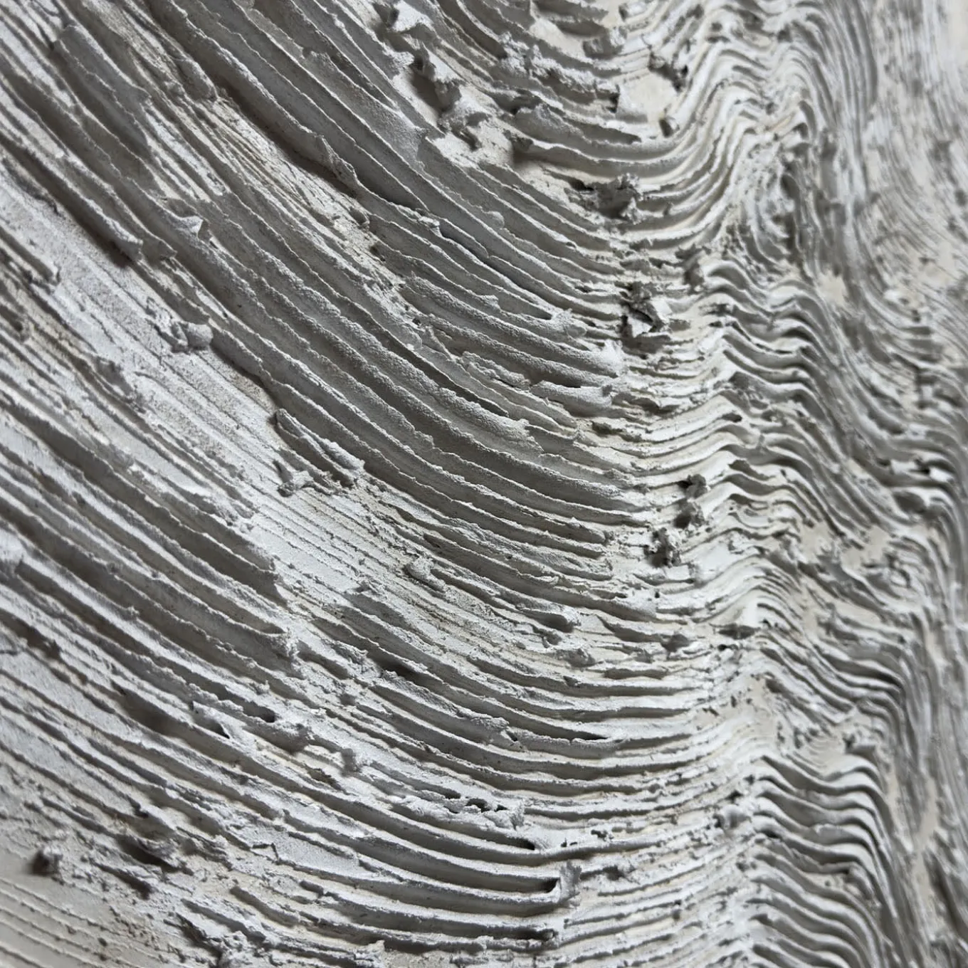 Quadro Materico Stratificazioni Bianco in resina