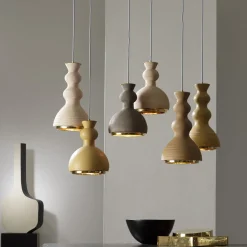 7307/R Lampada a sospensione Allegra Rosa Sabbiato