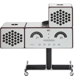 Radiofonografo bianco RR226 di Achille e Pier Giacomo Castiglioni