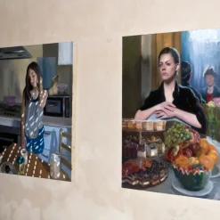 Ragazza al Bancone Olio su tela