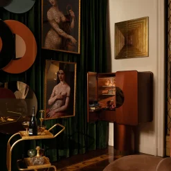 Regis, mobile bar a 2 porte, ramato