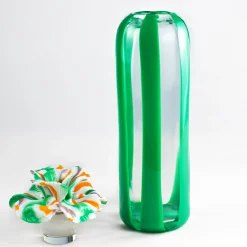 Rigadon con fiore Scultura in vetro veneziano di Eliana Gerotto