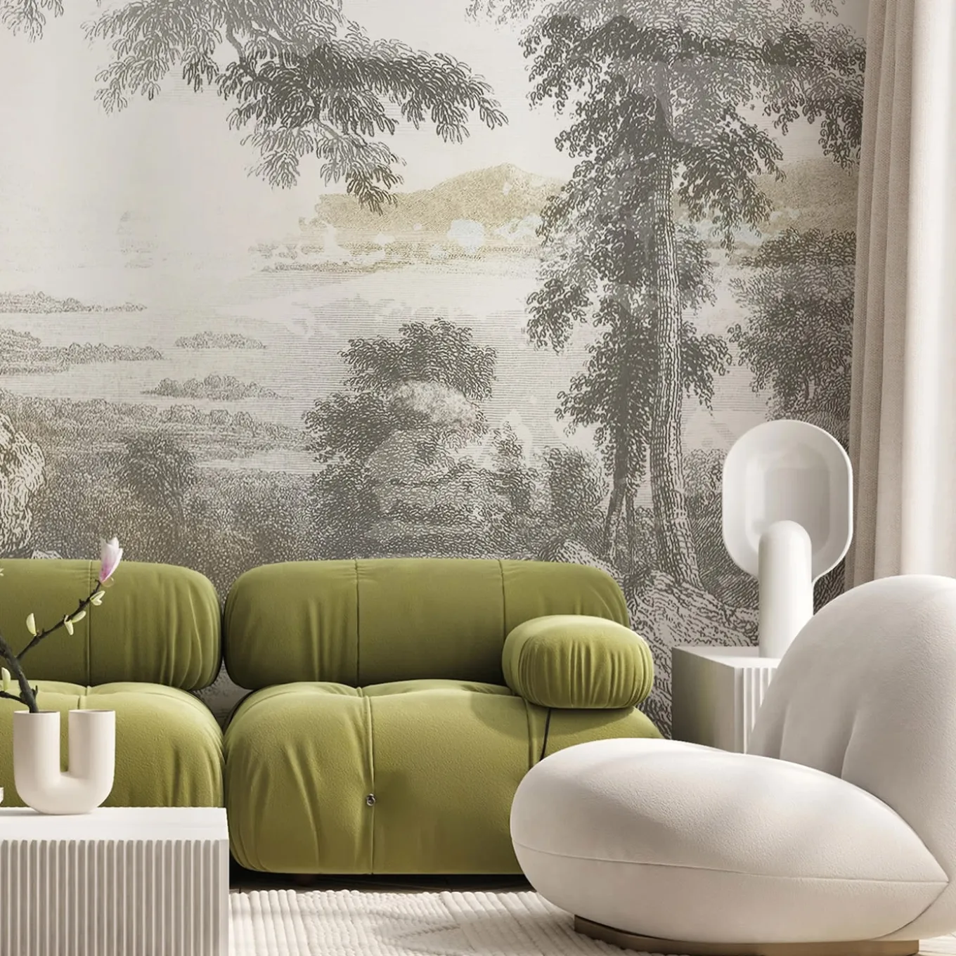 River Misto Panorama Carta da parati