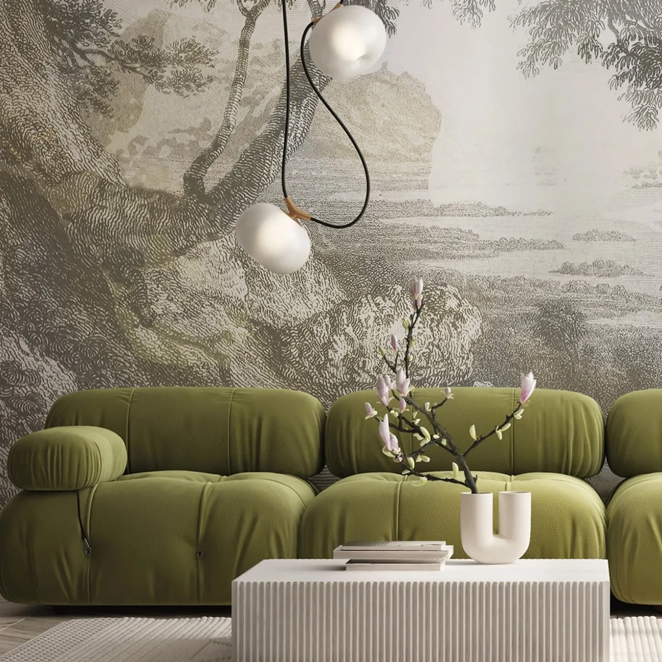 River Misto Panorama Carta da parati