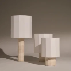 Roma Dodecagon Lampada da tavolo media bianca