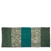 Runner da letto Damasco Blooming Blue & Green